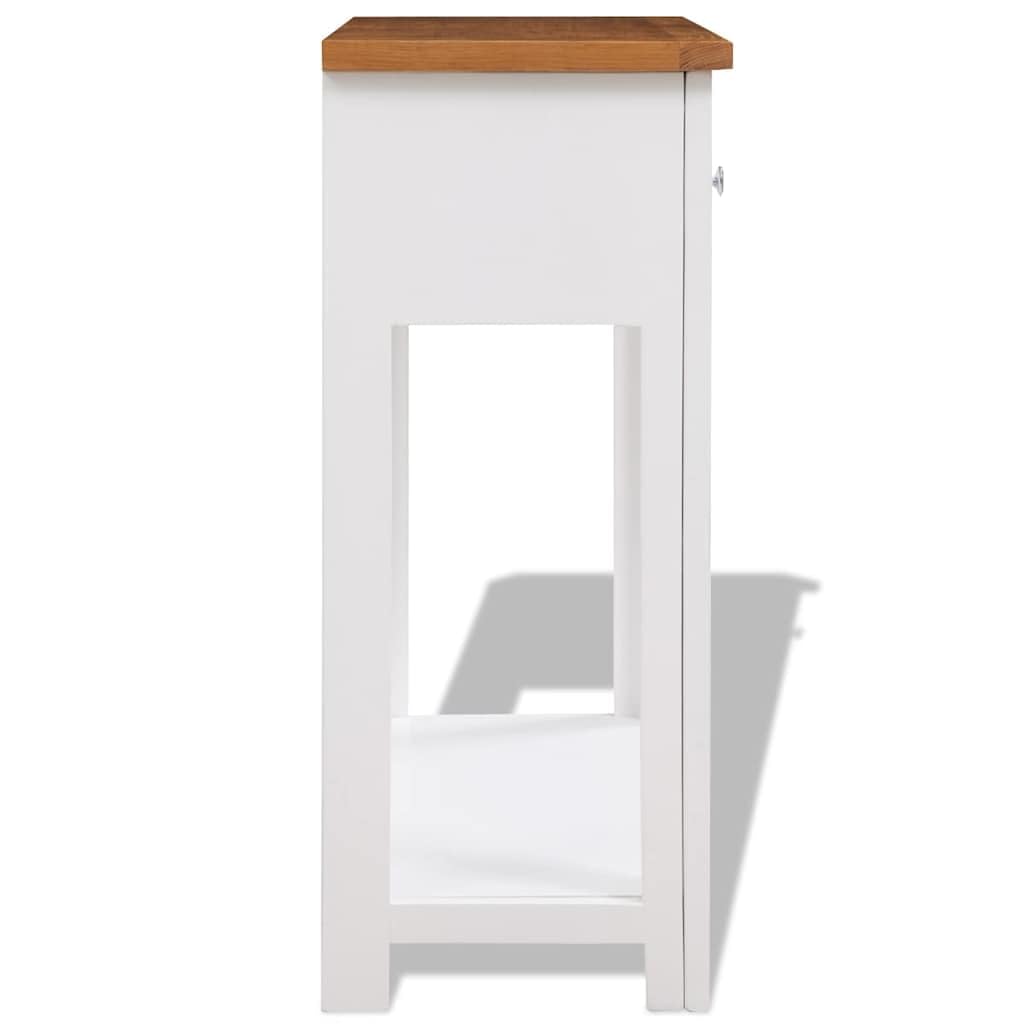Solid Oak Wood Console Table U503185