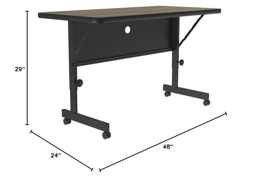 24"x48" Height Adjustable Flip Top Training Table E33587