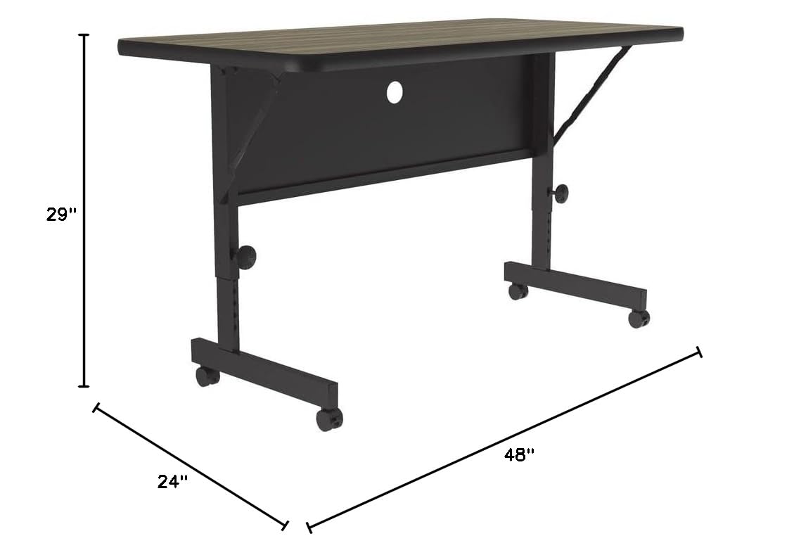 24"x48" Height Adjustable Flip Top Training Table E33587