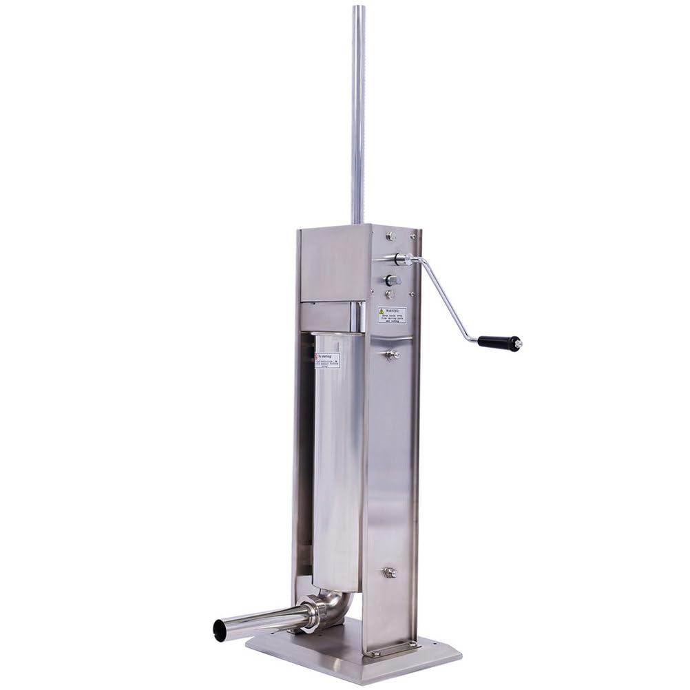 7L Stainless Steel Vertical Sausage Stuffer with 4 Stuffing Tubes G265830