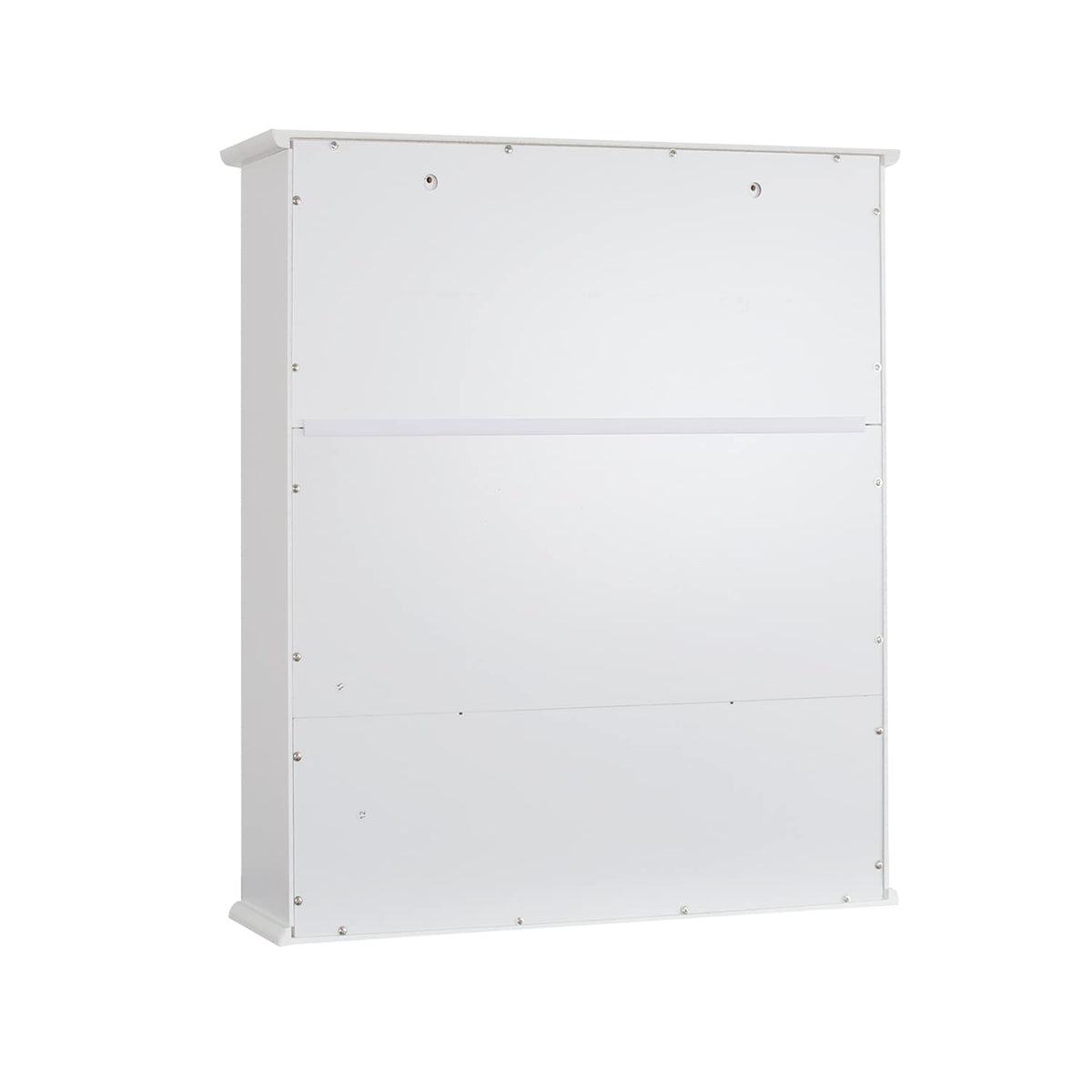 White Bathroom Wall Cabinet with 2 Door Adjustable Shelves W673744