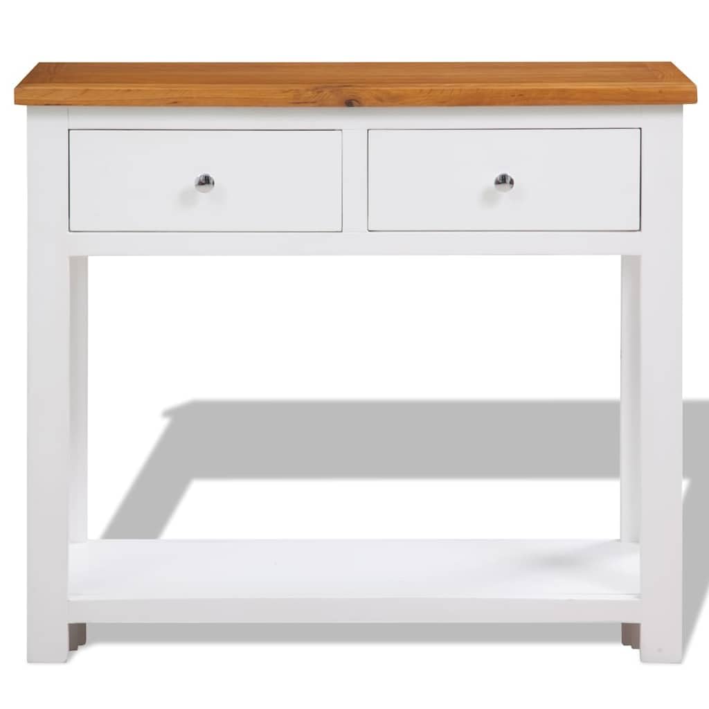Solid Oak Wood Console Table U503185