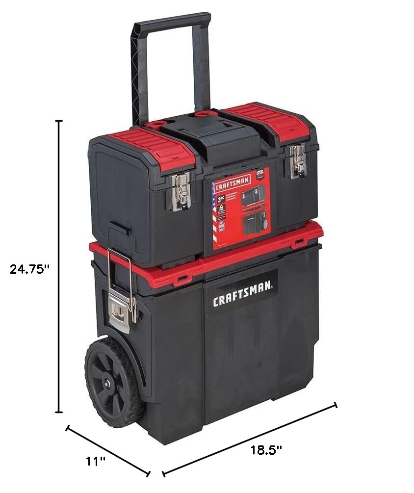 19-in. 3-in-1 Rolling Tool Box with Wheels D39734