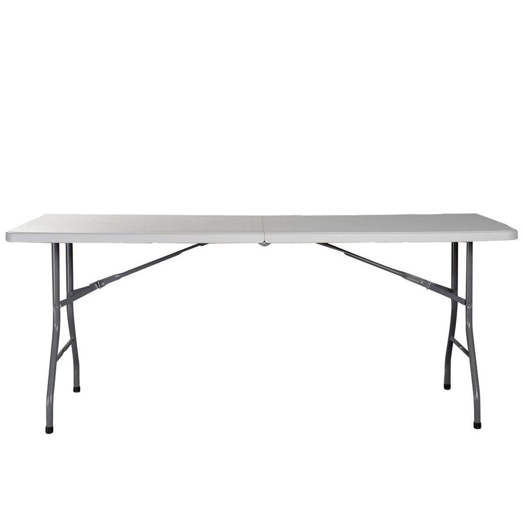 6' Folding Table Portable Plastic Indoor Outdoor White D101