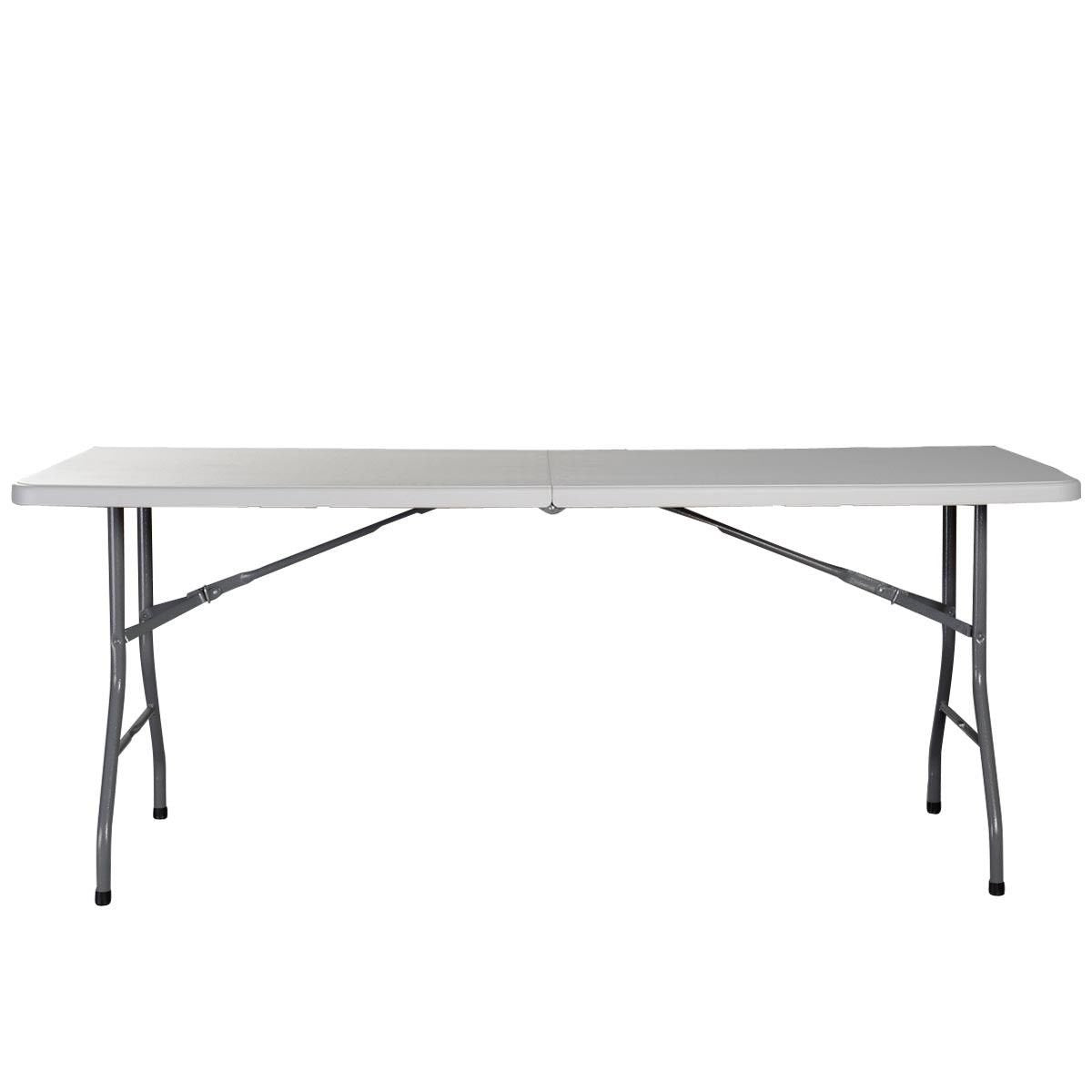 6' Folding Table Portable Plastic Indoor Outdoor White D101
