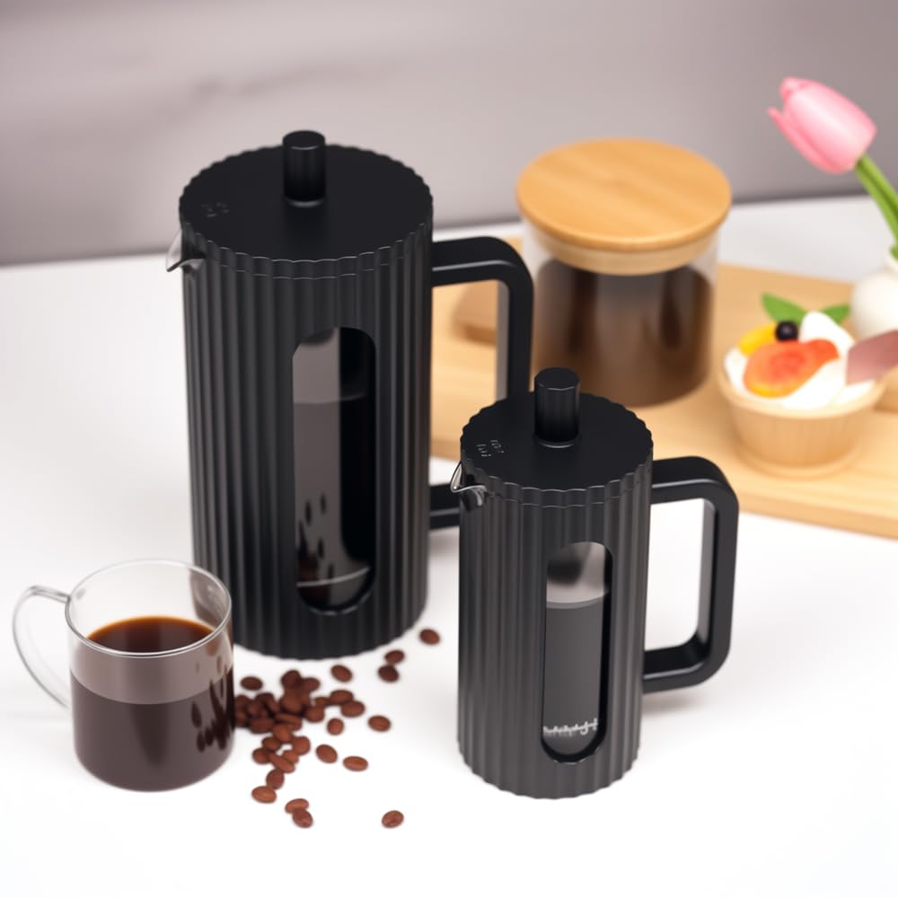 French Press Coffee Maker 12OZ Borosilicate Glass X741