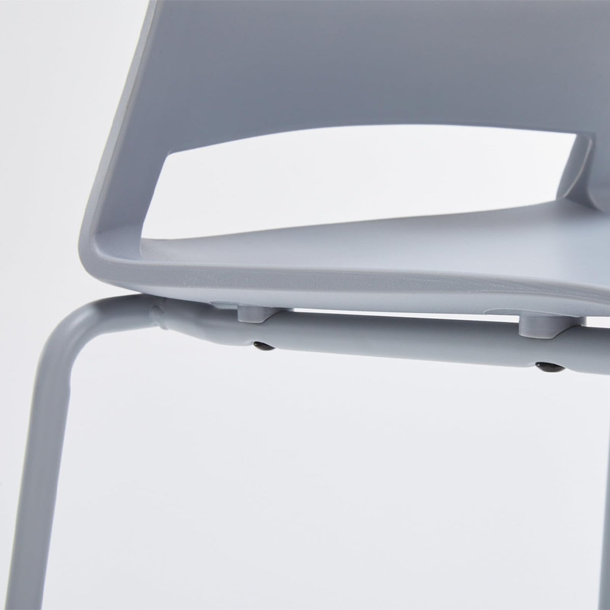 Grey Stacking Guest Chairs Set of 4 Q880