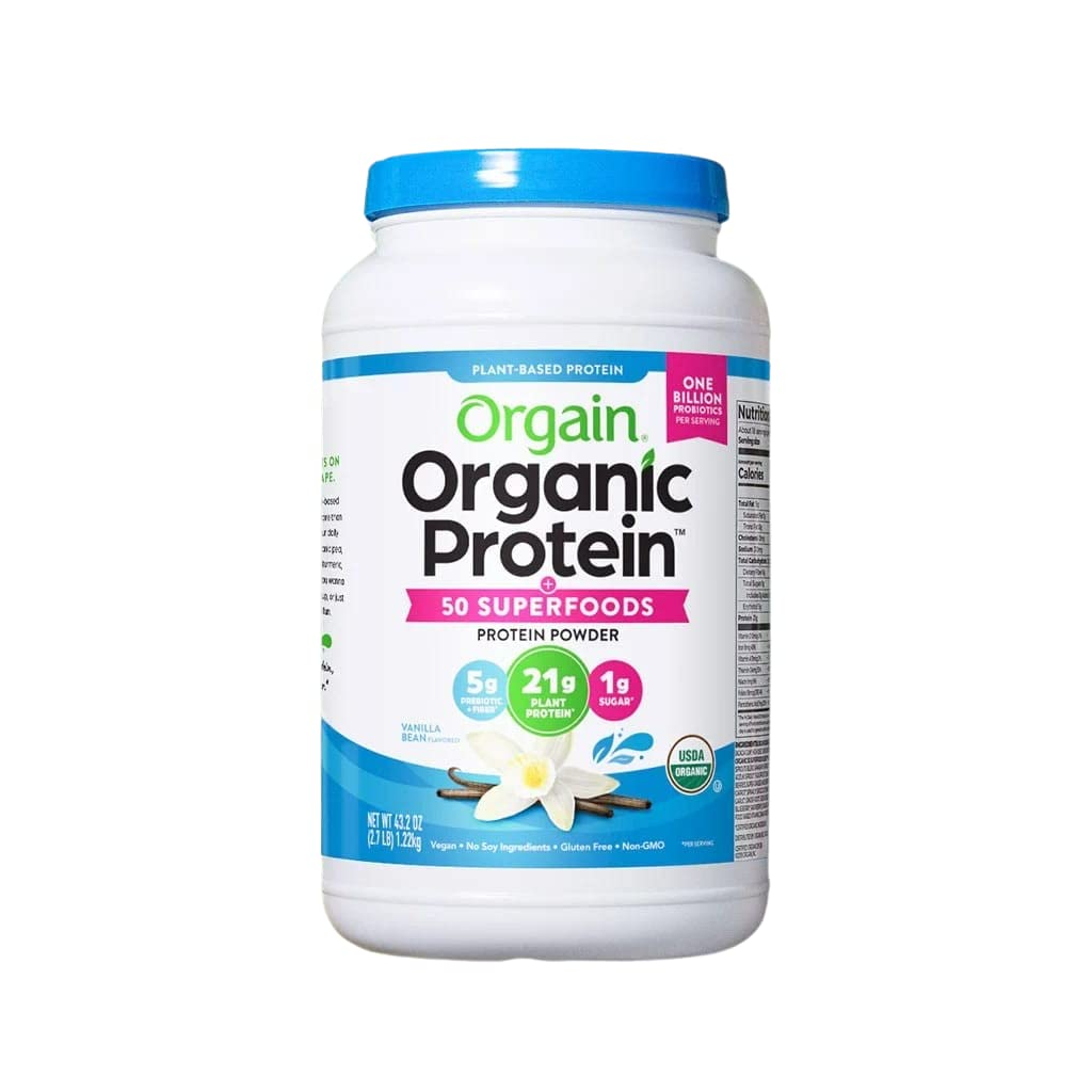 Organic Plant Based Protein Powder Vanilla Bean 2.74 Pound F1630