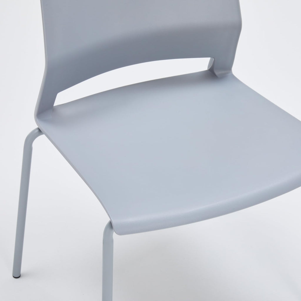 Grey Stacking Guest Chairs Set of 4 Q880