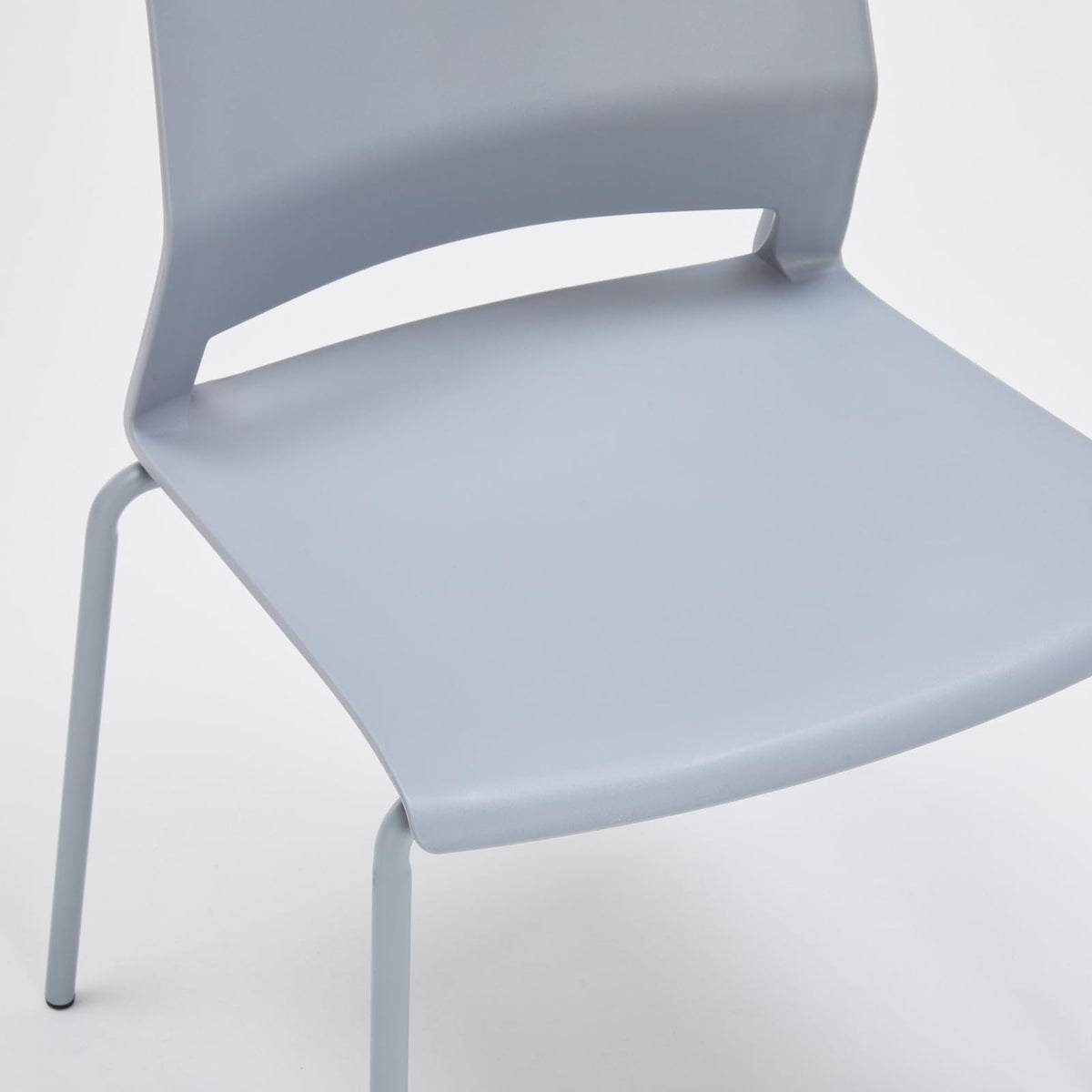 Grey Stacking Guest Chairs Set of 4 Q880