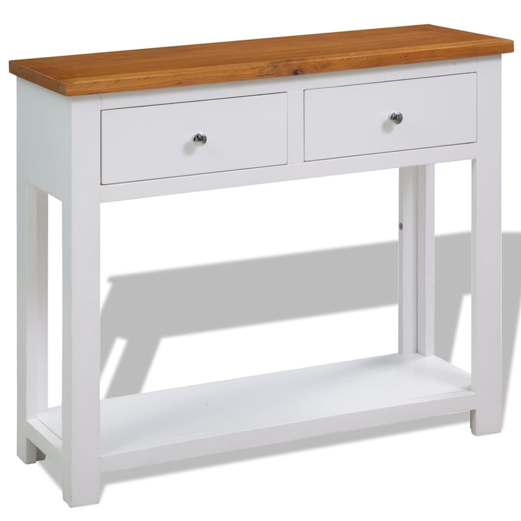 Solid Oak Wood Console Table U503185