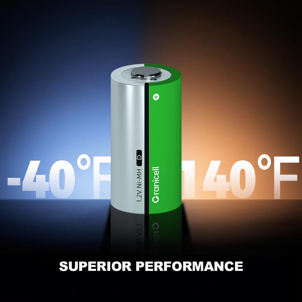 4-Pack D Rechargeable NiMH Batteries B6174