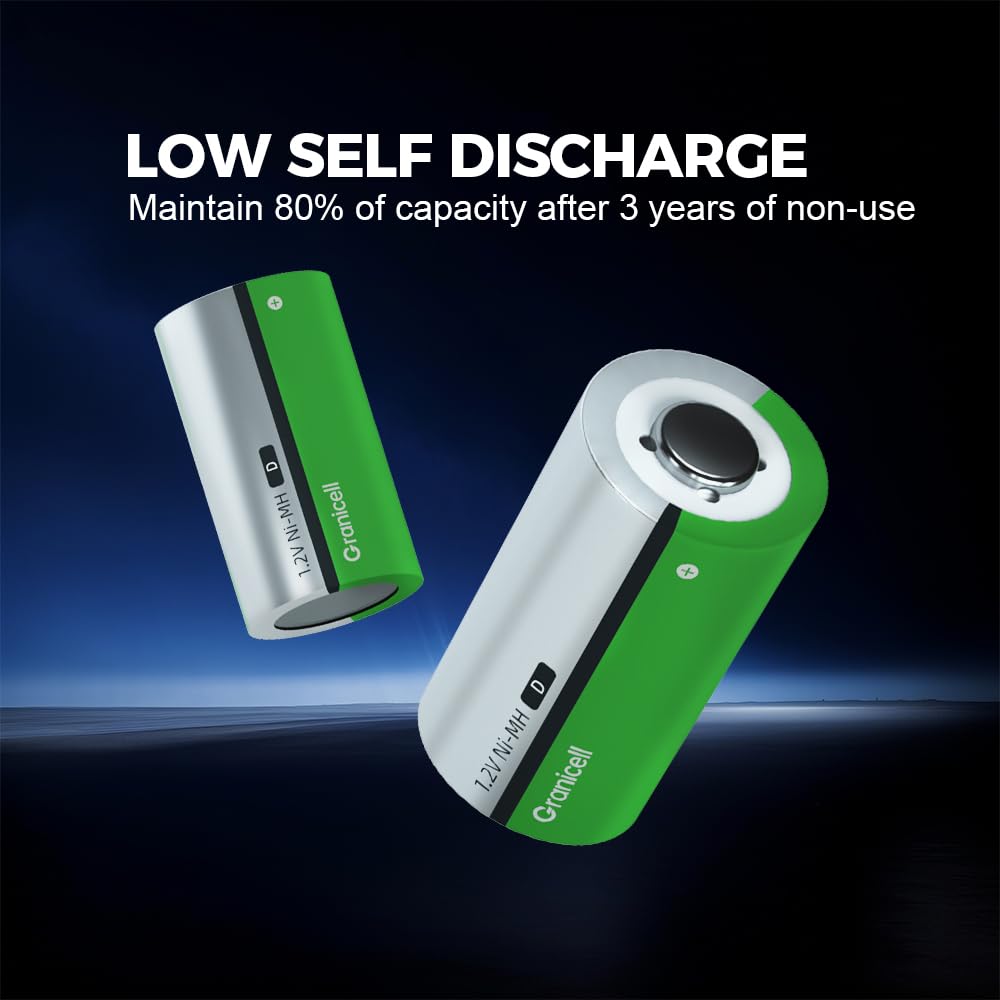 4-Pack D Rechargeable NiMH Batteries B6174