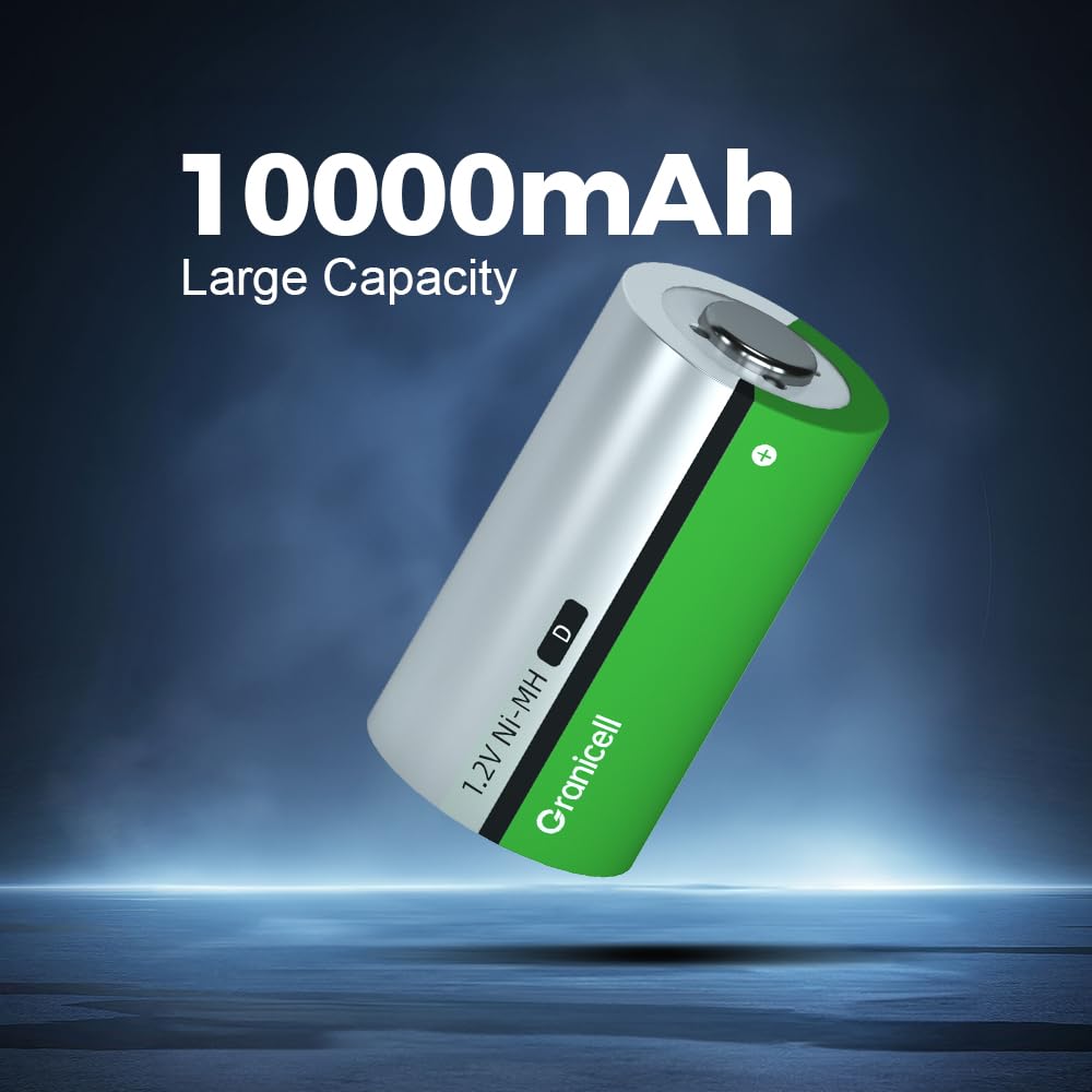 4-Pack D Rechargeable NiMH Batteries B6174