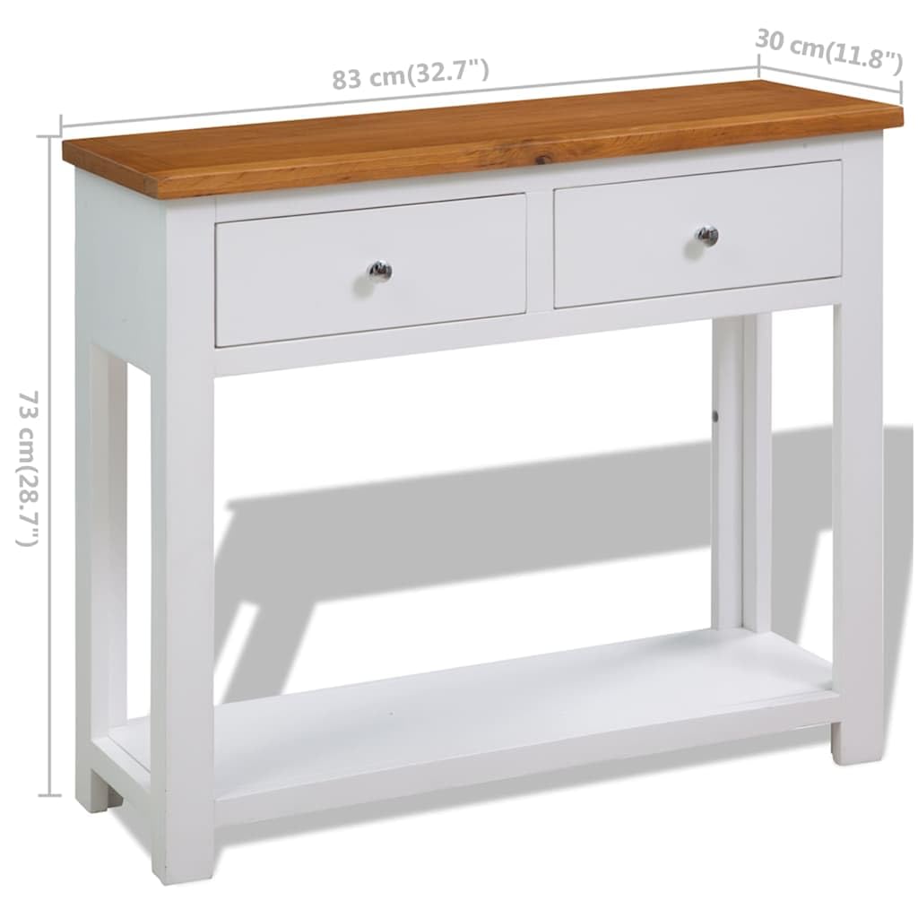 Solid Oak Wood Console Table U503185