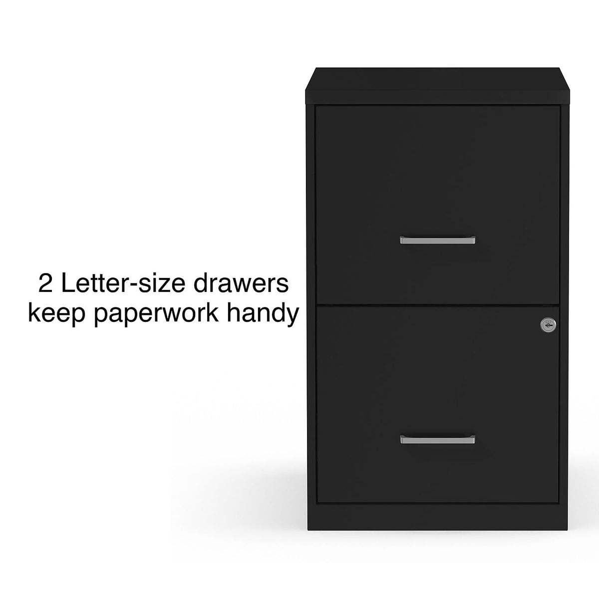 Black 2-Drawer Letter Size File Cabinet B347