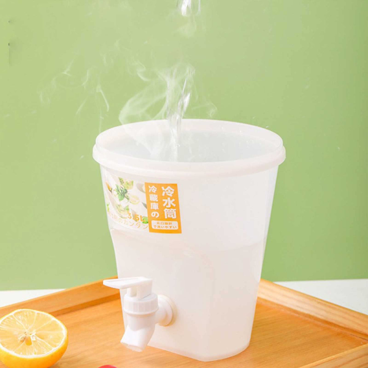 3.5L Plastic Water Dispenser with Lids & Faucet X686