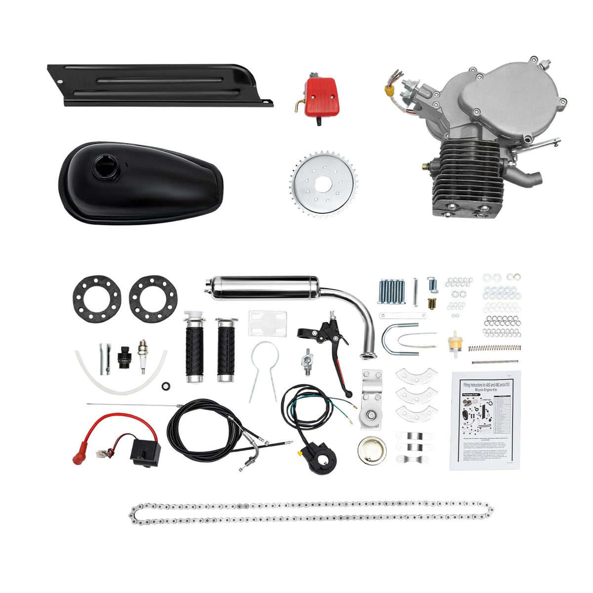 100CC 2 Stroke Bicycle Engine Kit with 44-Tooth Sprocket A672