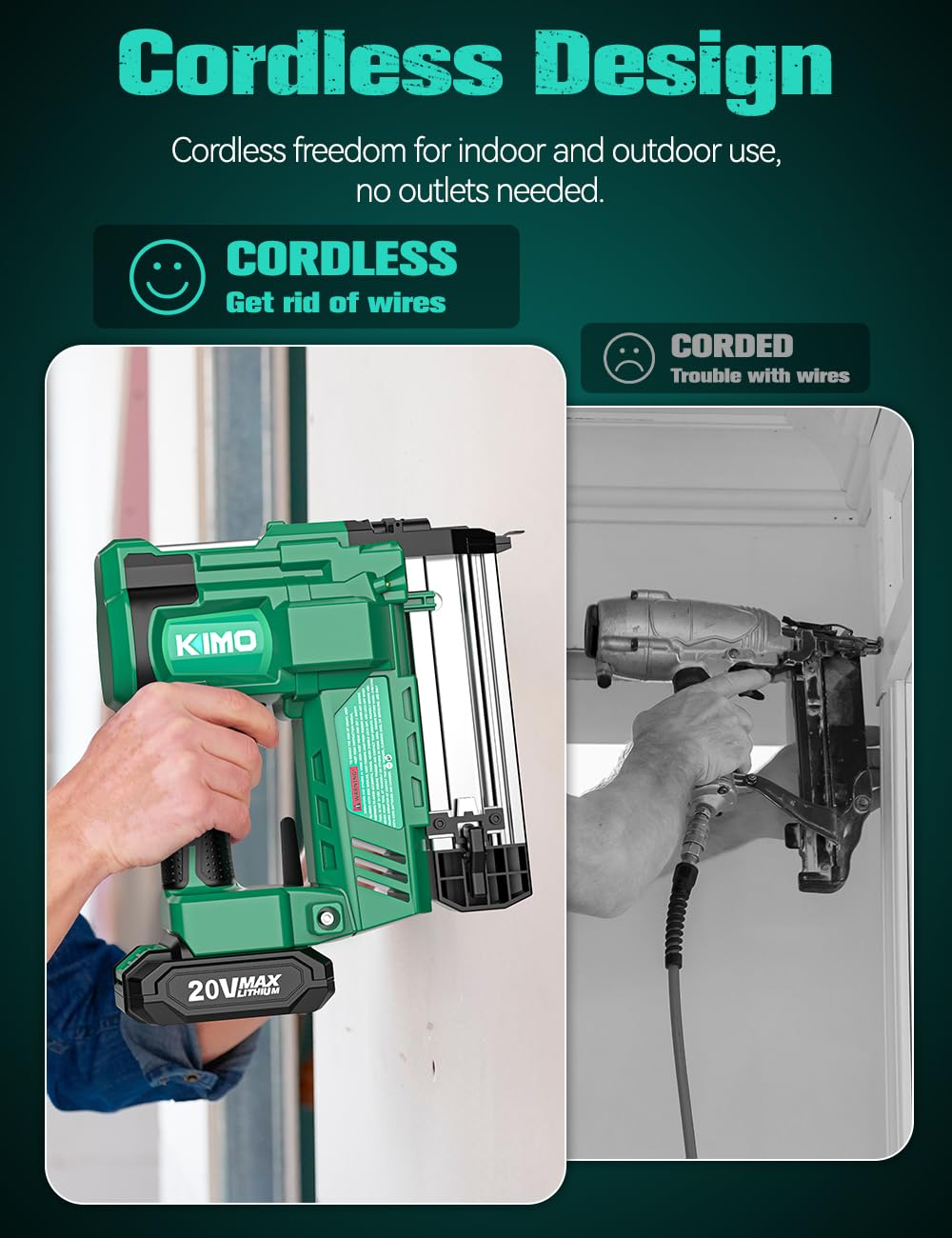 18 Gauge Cordless Brad Nailer and Stapler with Battery S1350