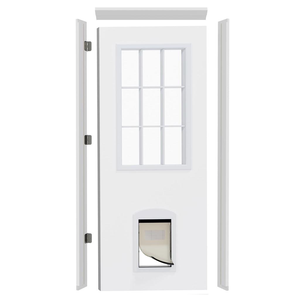 36" x 80" Front Door Slab with Prehung Door Jamb D3143