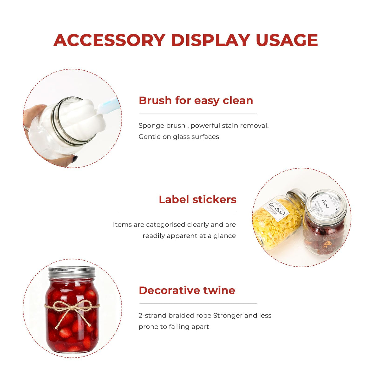 16 oz Glass Mason Jars 15 Pack W33159