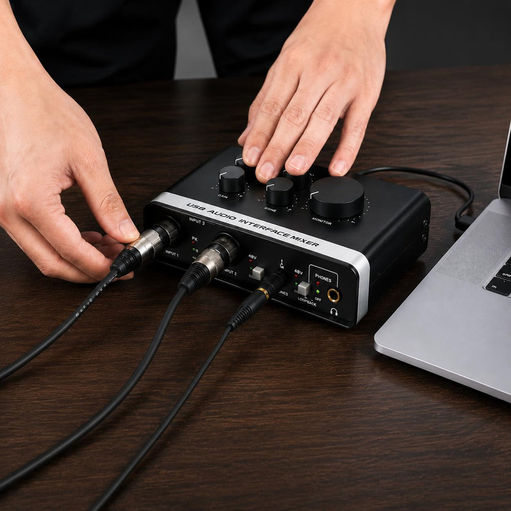 USB C Audio Interface with 48V Phantom Power T8583