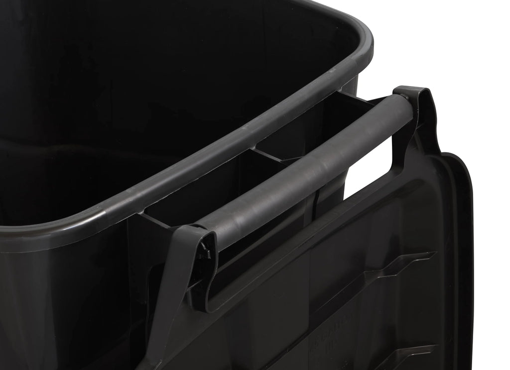 45 Gallon Black Wheeled Plastic Garbage Can T240861