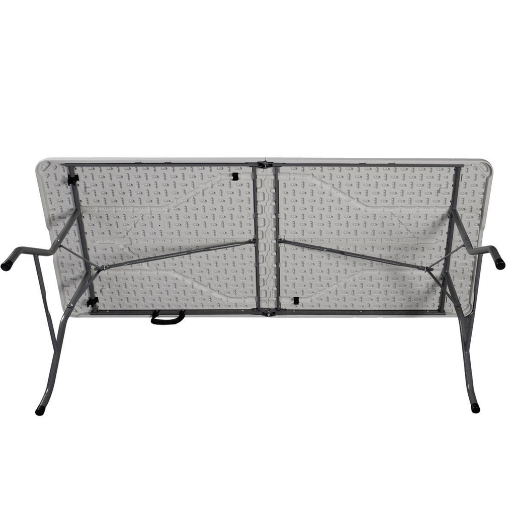 6' Folding Table Portable Plastic Indoor Outdoor White D101