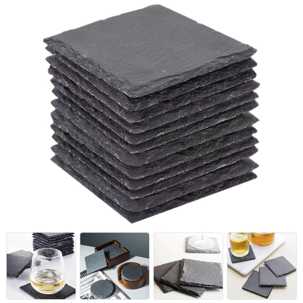 12pcs Natural Stone Drink Coasters Set Y931