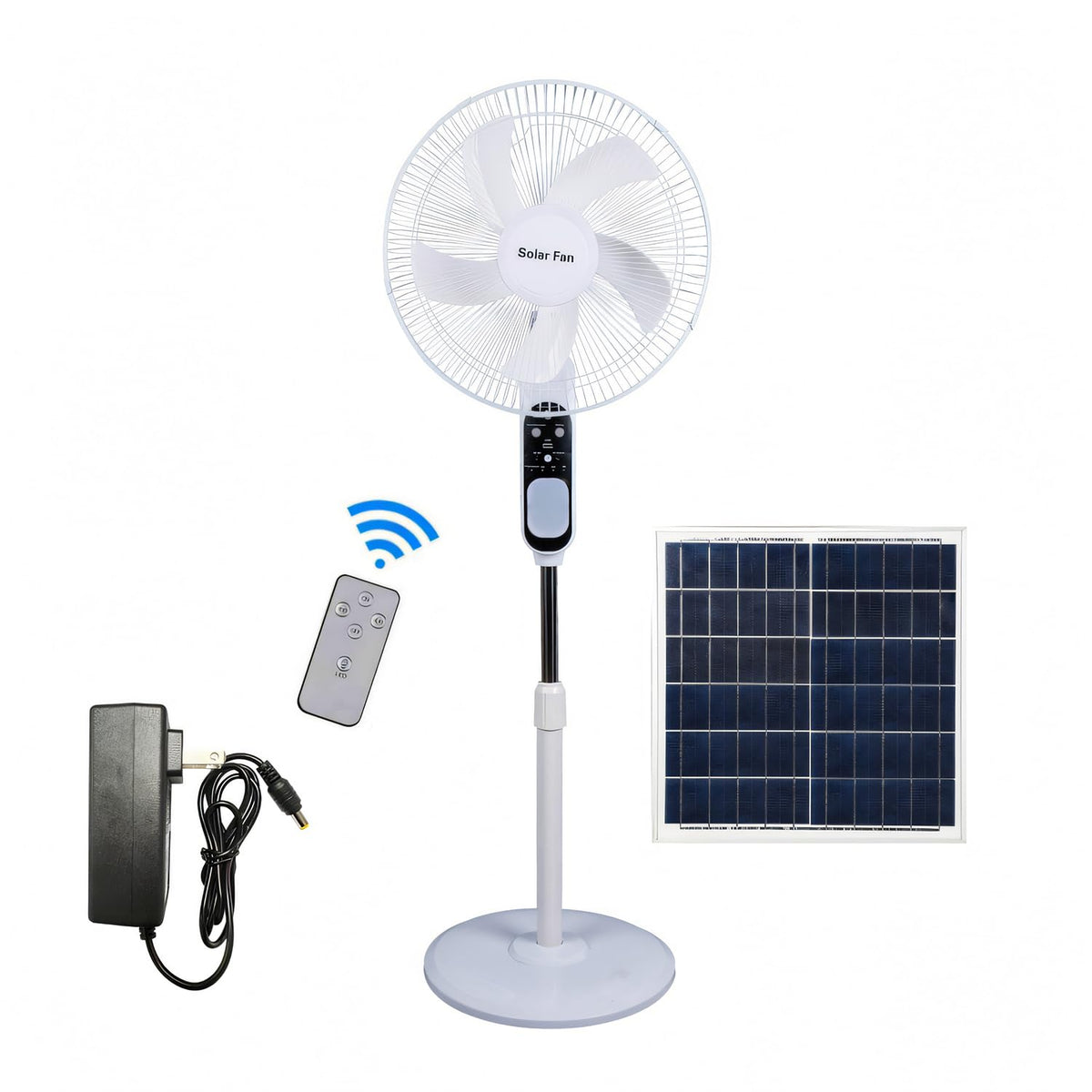 16in Solar Vertical Fan with Remote Control V30690