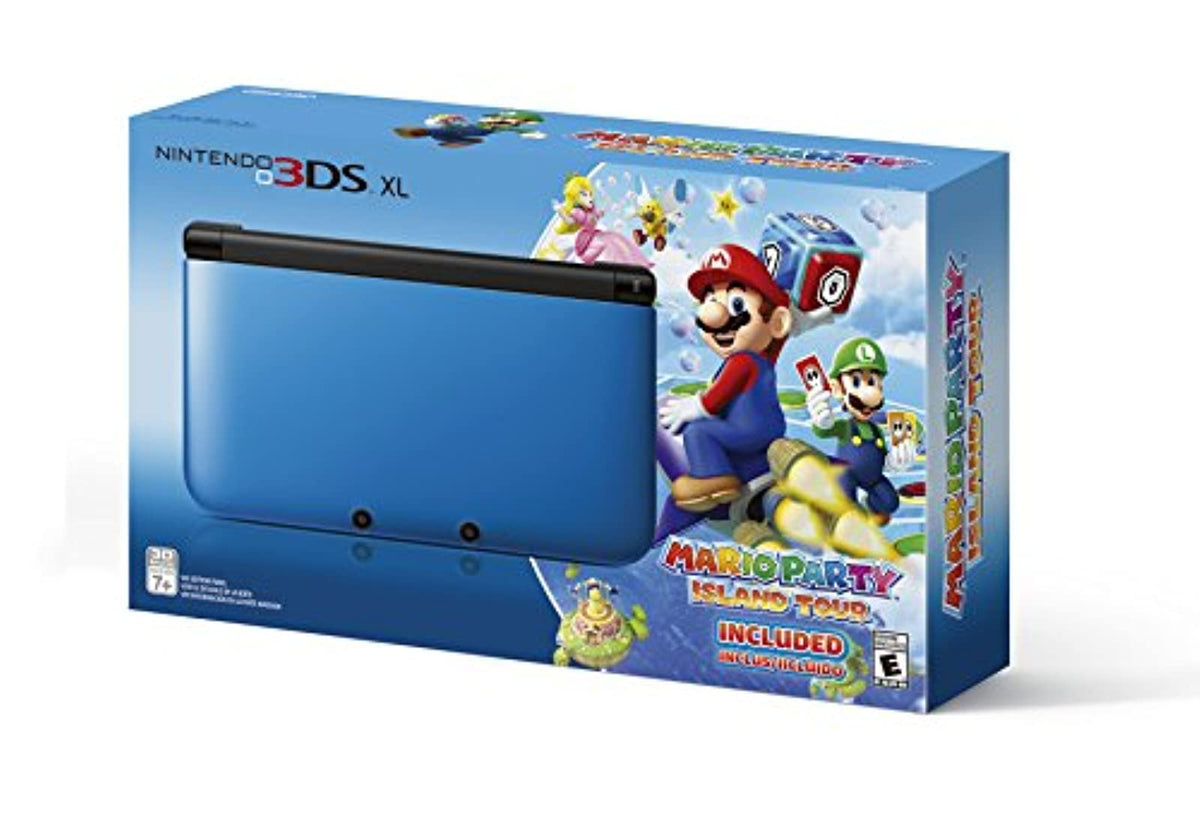 Blue/Black Nintendo 3DS XL with Mario Party: Island Tour Game K20734