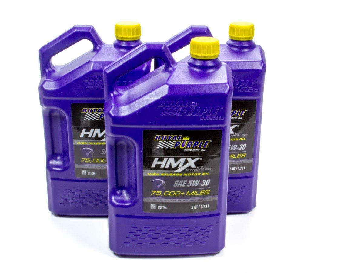 SAE 5W-30 High-Mileage Synthetic Motor Oil 5 Quart Case of 3 W565