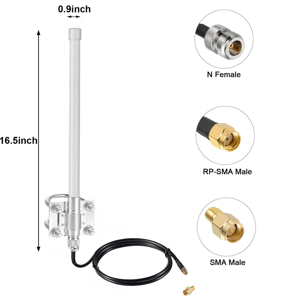 915MHz 5.8dbi Long Range Antenna with 10ft Cable J270553