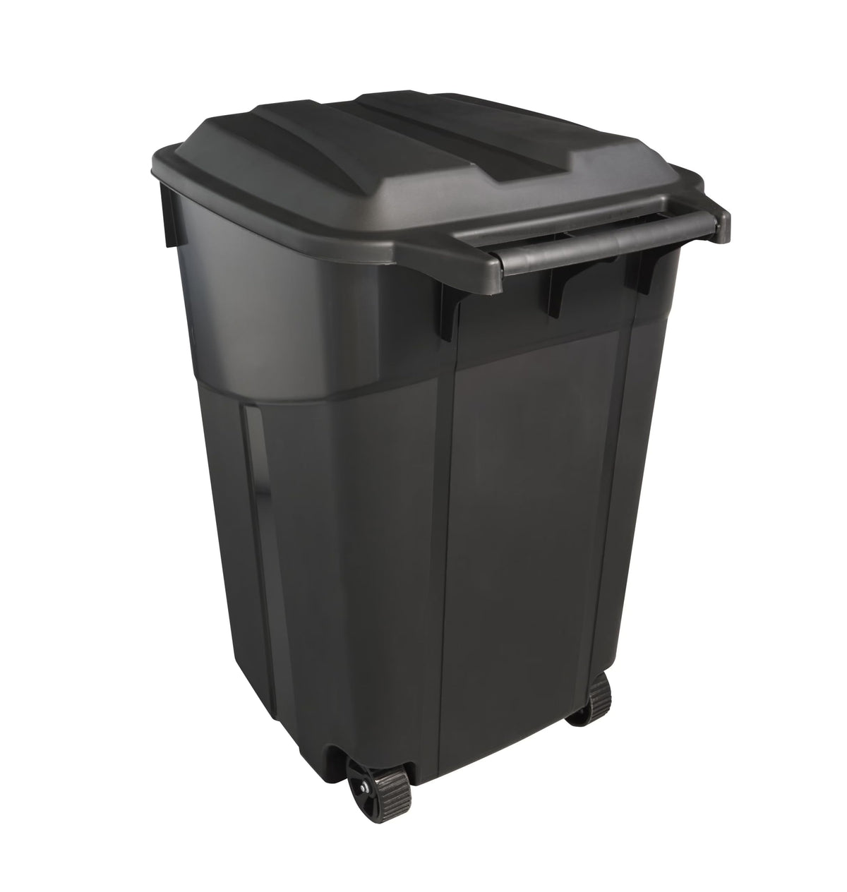 45 Gallon Black Wheeled Plastic Garbage Can T240861