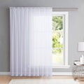 White 84 Inch Sheer Voile Curtain Panel Y3165