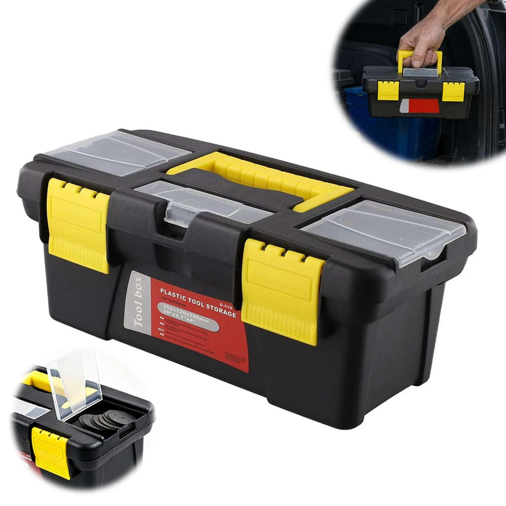 10-Inch Two-Layer Plastic Toolbox with Reinforced Handle R826
