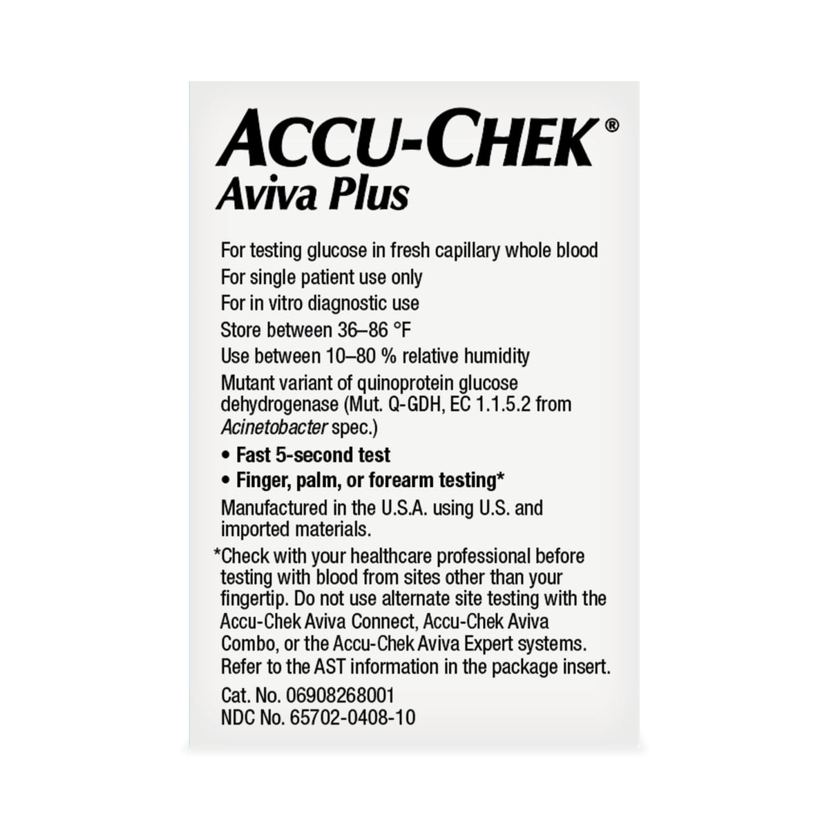 Blood Glucose Test Strips Pack of 100 A756787