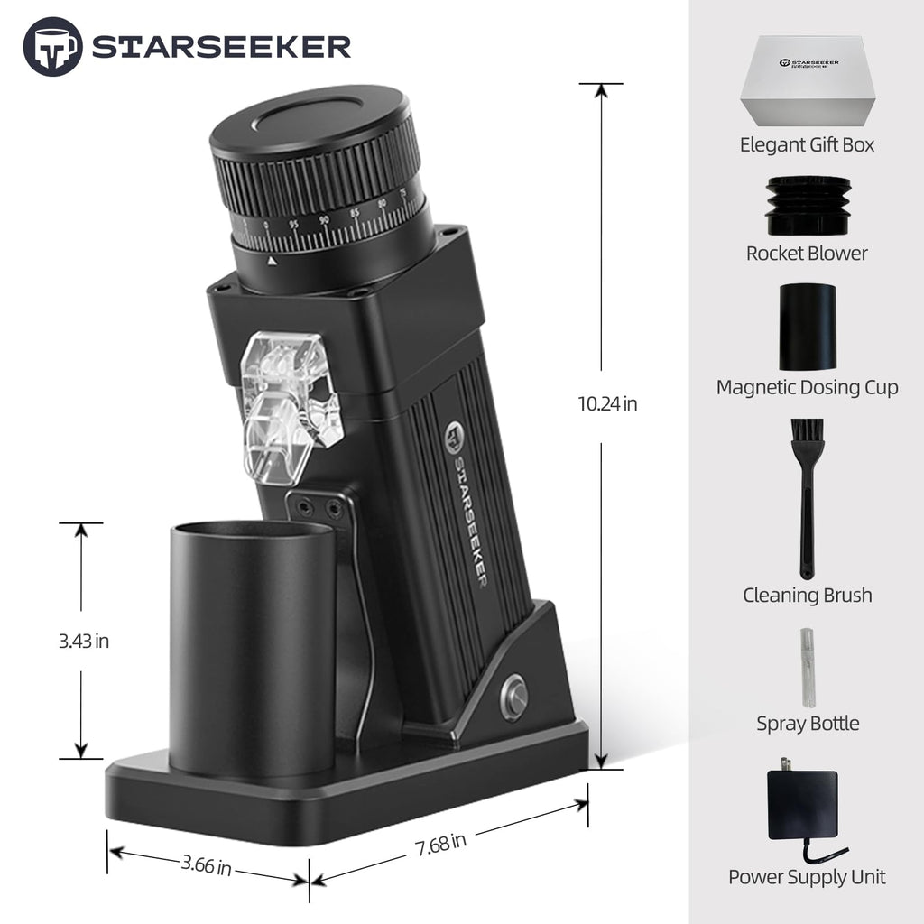 Electric Coffee Grinder with 55mm Titanium Conical Burr E7803