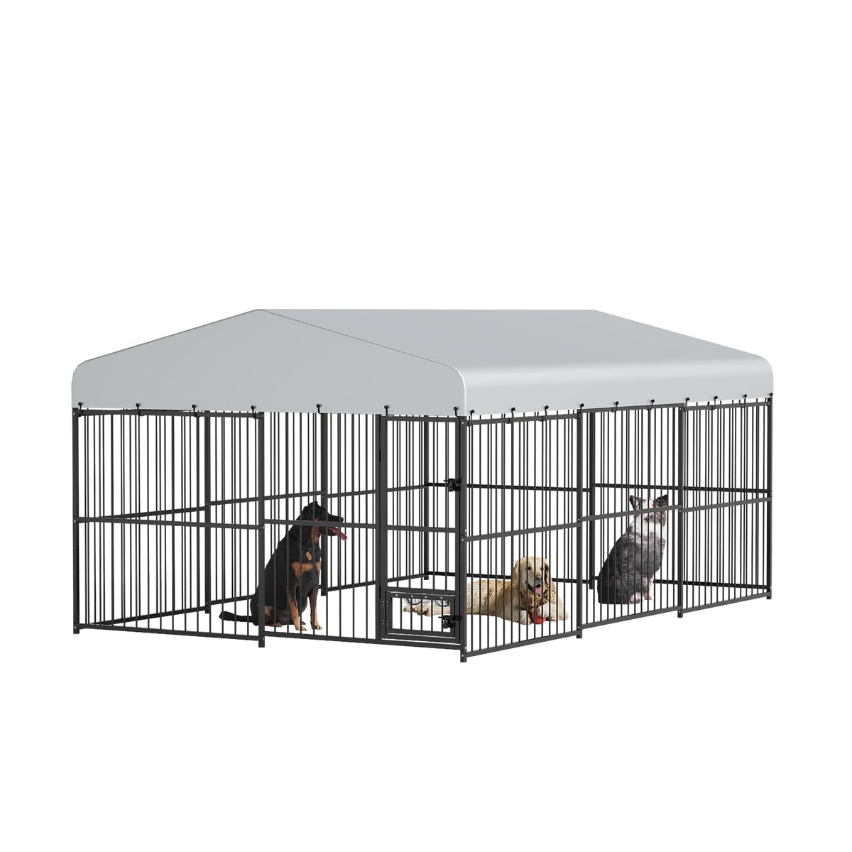 Large Outdoor Dog Kennel with Waterproof Canopy V130