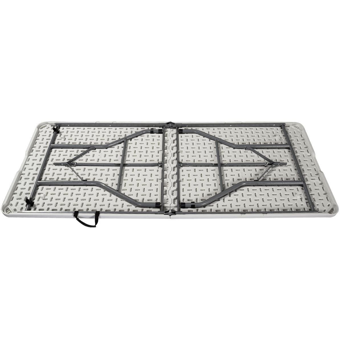 6' Folding Table Portable Plastic Indoor Outdoor White D101