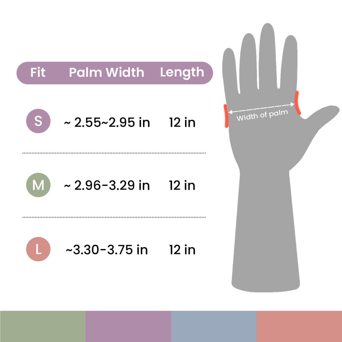 4 Pairs Reusable Rubber Cleaning Gloves with Flocked Lining and Non-Slip Grip H61787