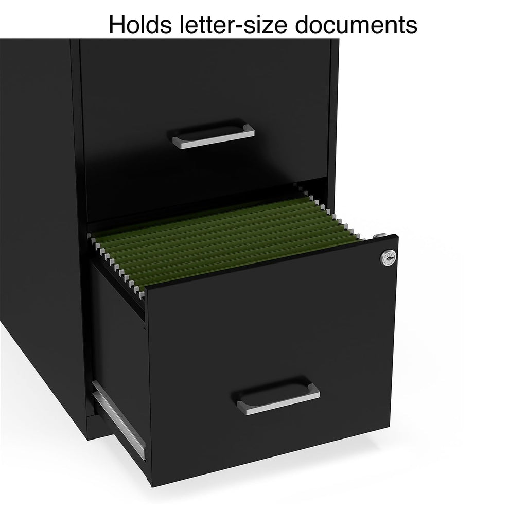 Black 2-Drawer Letter Size File Cabinet B347