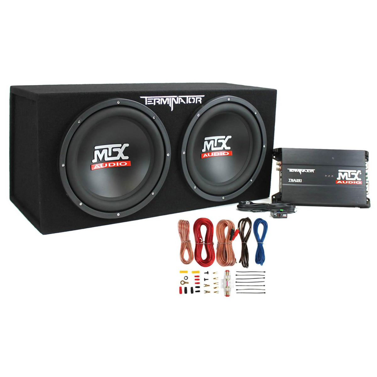 12" 1200 Watt Car Subwoofer Enclosure with Amplifier & Wiring Kit C8900