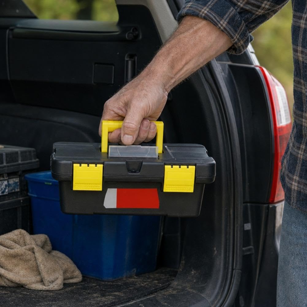 10-Inch Two-Layer Plastic Toolbox with Reinforced Handle R826