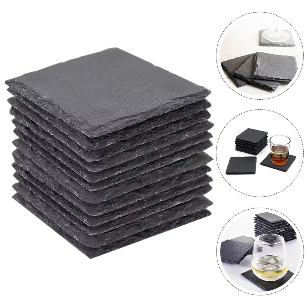 12pcs Natural Stone Drink Coasters Set Y931