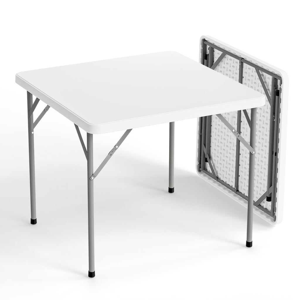 White 34 inch Folding Card Table O830035
