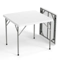 White 34 inch Folding Card Table O830035