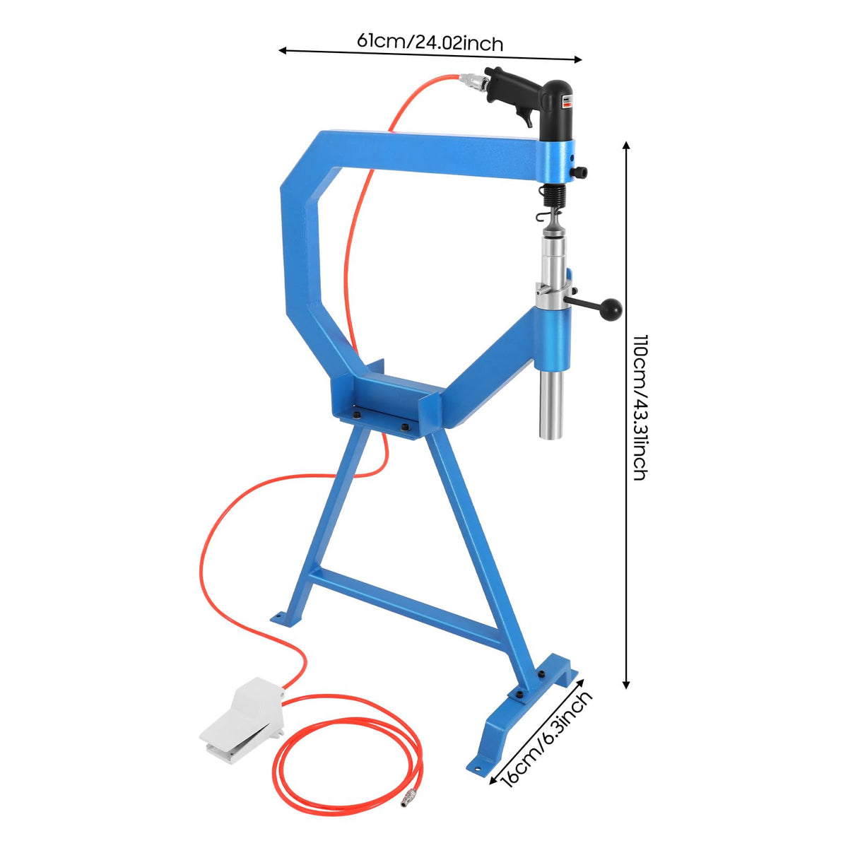 4" Pneumatic Planishing Hammer with Foot Pedal & Anvil U27368