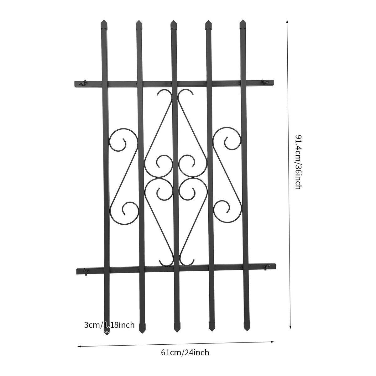 24X36inch Window Security Bars J3129