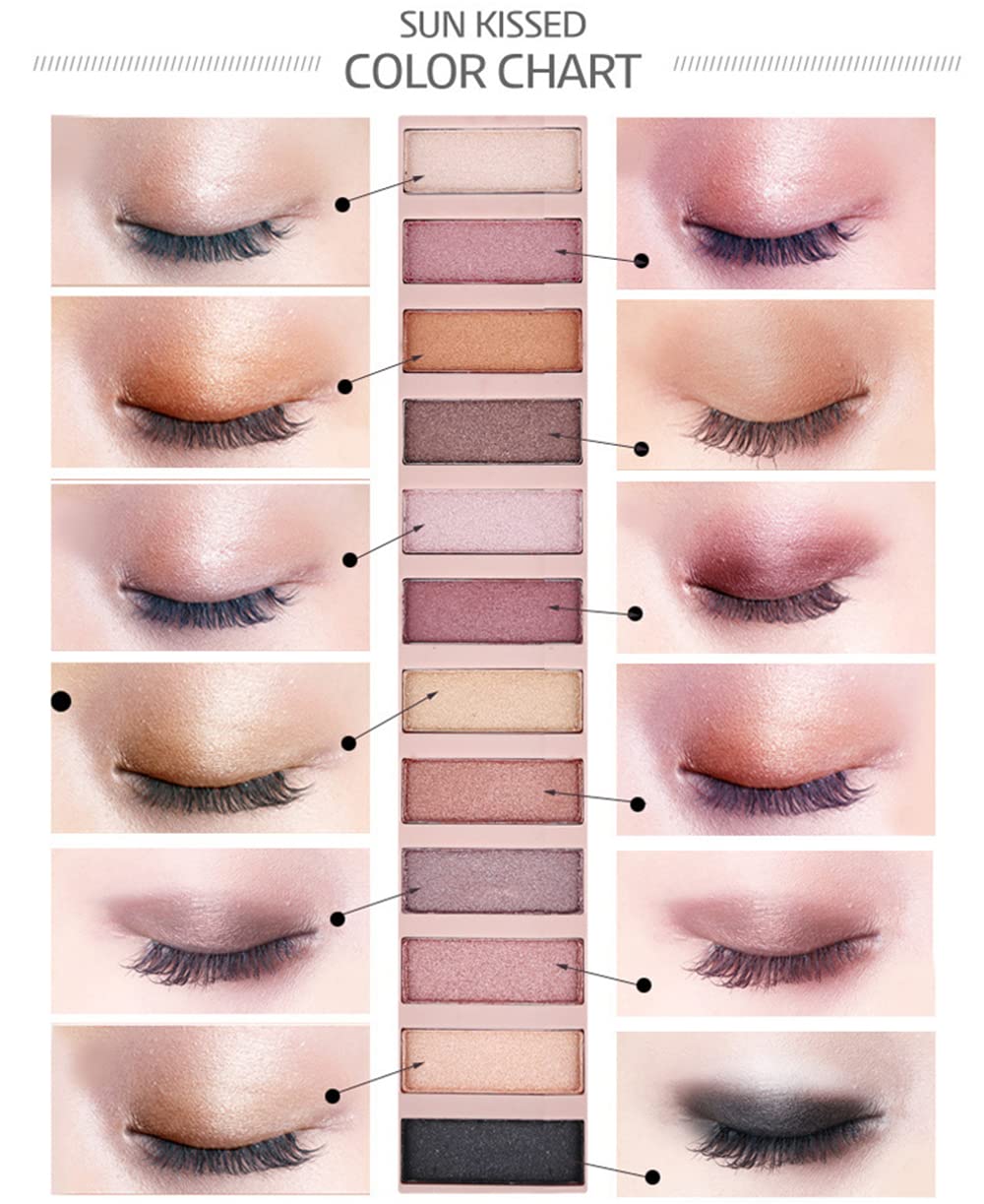 2 Pack Nude Matte Shimmer Glitter Eyeshadow Palette Set L180